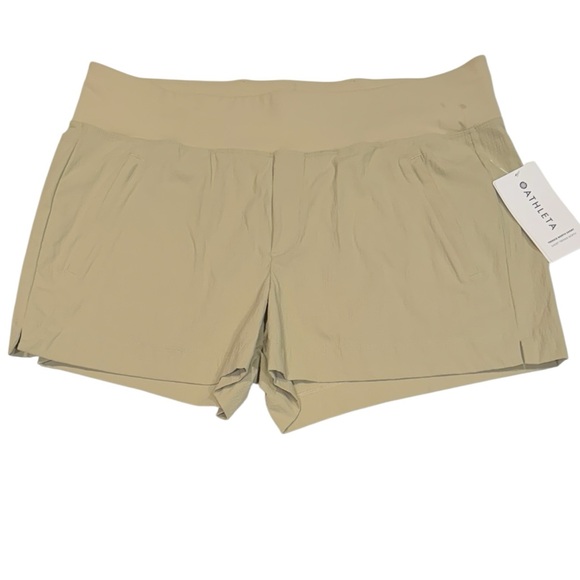 Athleta Pants - ATHLETA Trekkie North Short UPF Secure Pockets Tan Neutral NWT 16